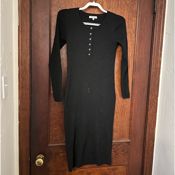 Madewell Henley Ribbed Sweater Midi Dress Size M - Picture 2 of 6